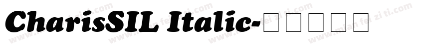 CharisSIL Italic字体转换